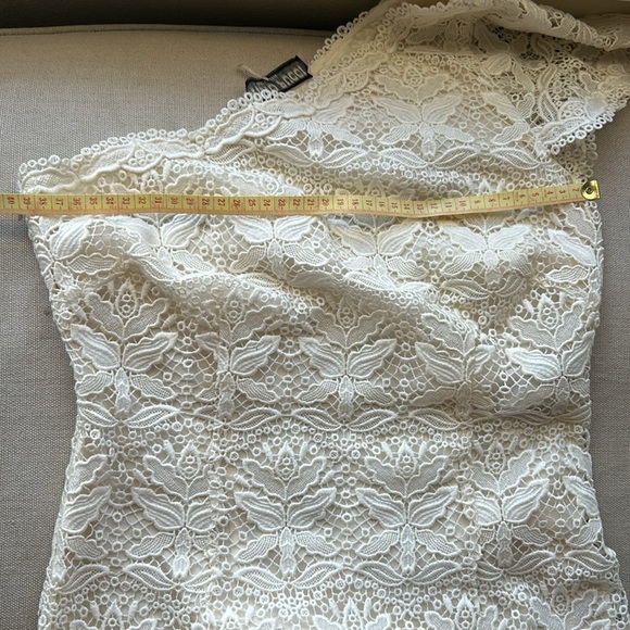 Emilio Pucci Cream White Lace One-Shoulder Mini Dress - Picture 13 of 15